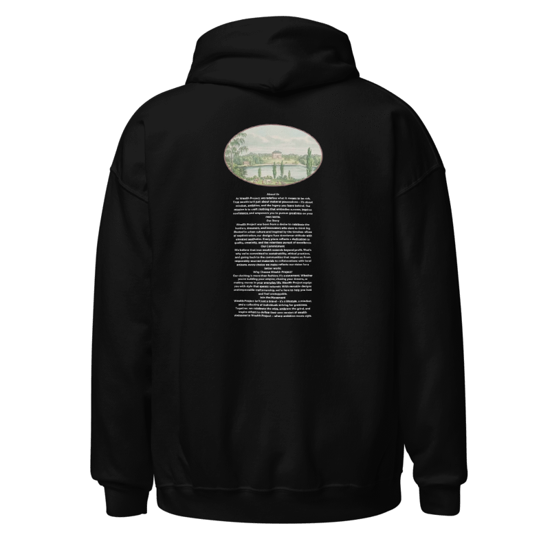 "WEALTH PROJECT" CLASSIC HOODIE (BL)